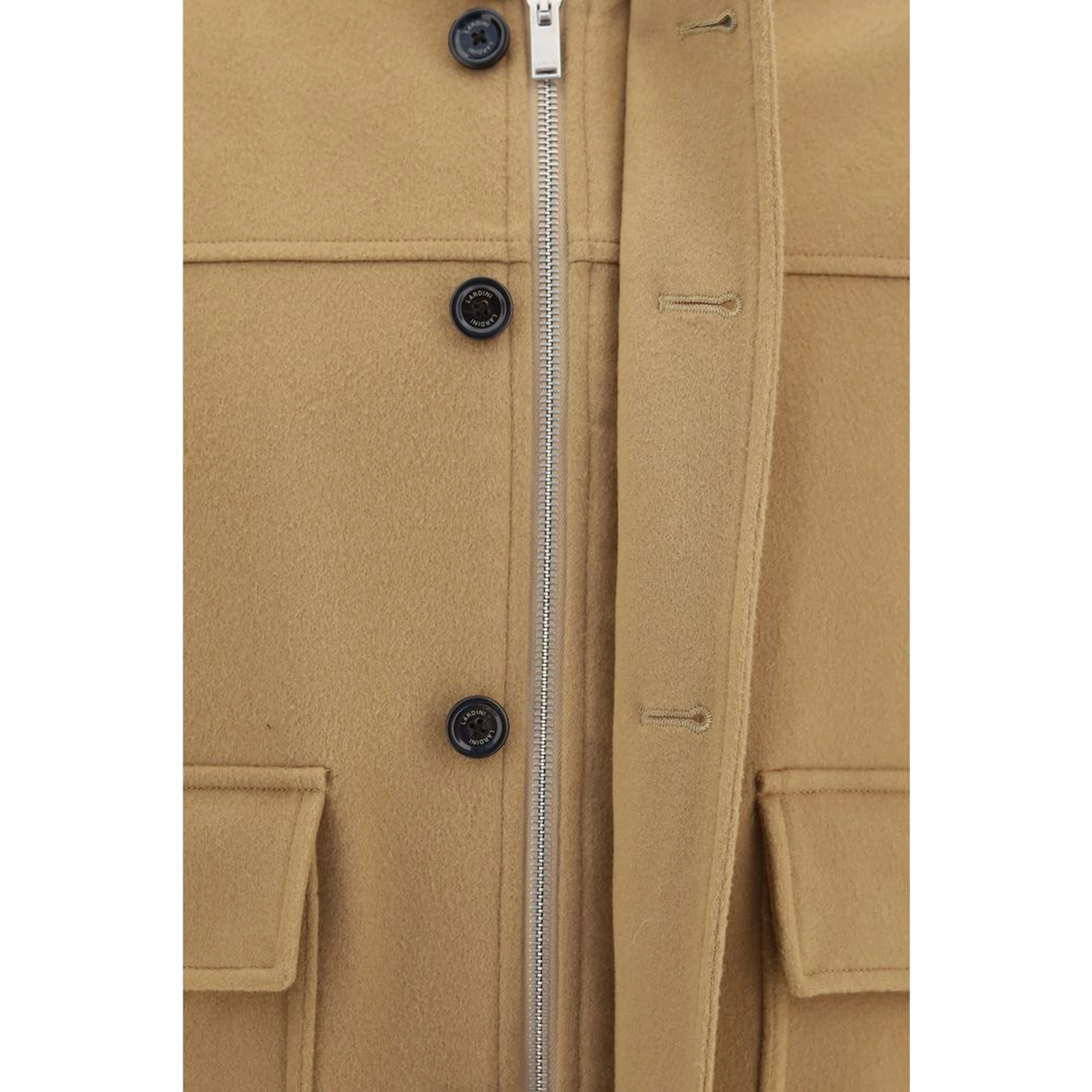 Beige Wool Oves Aries Full-Length Jacket