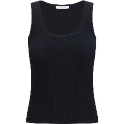 Black Viscose Tank Tops