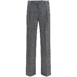 Gray Polyester Dress Pants