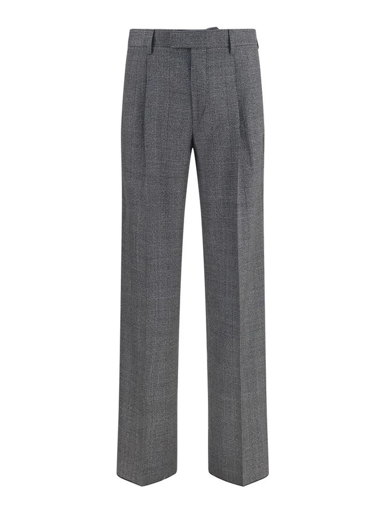 Gray Polyester Dress Pants