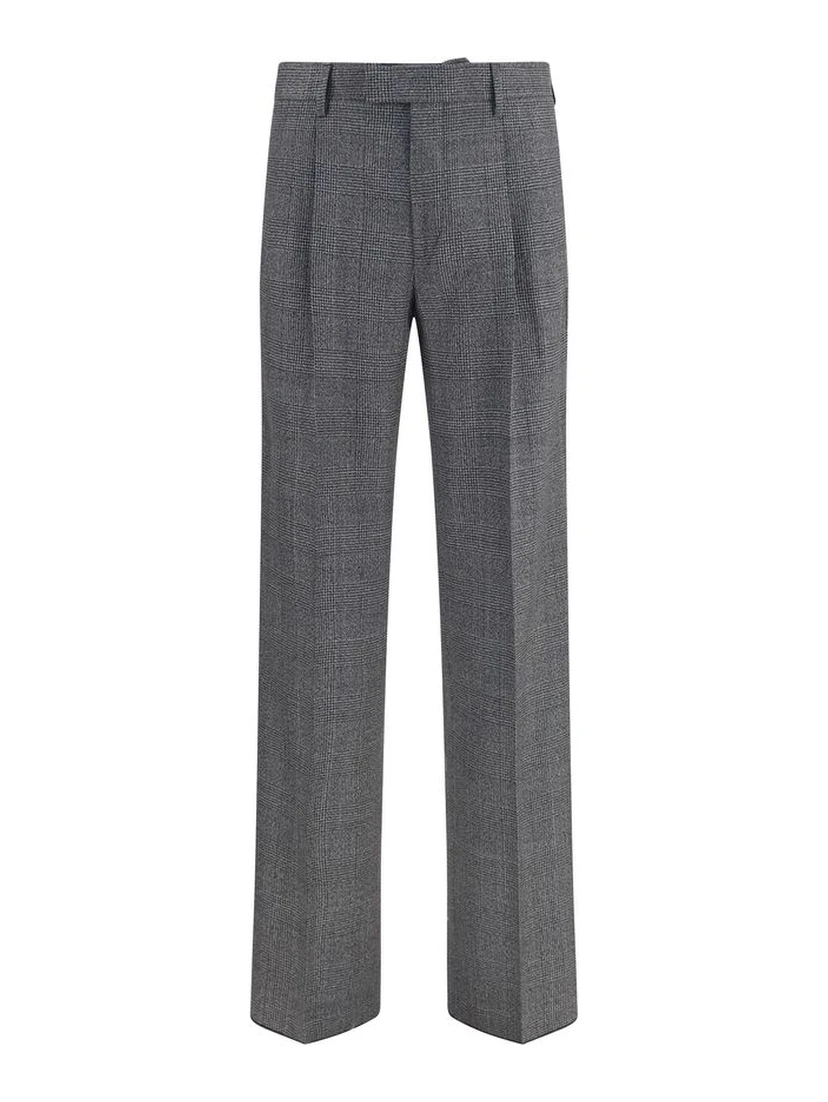 Gray Polyester Dress Pants