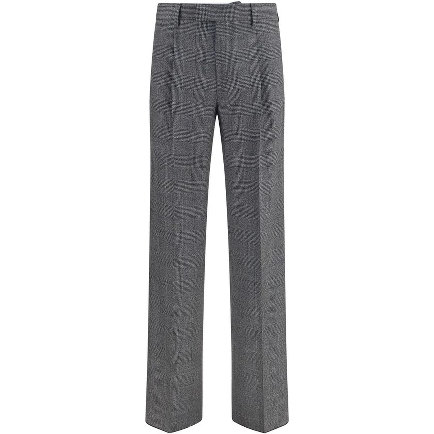 Gray Polyester Dress Pants