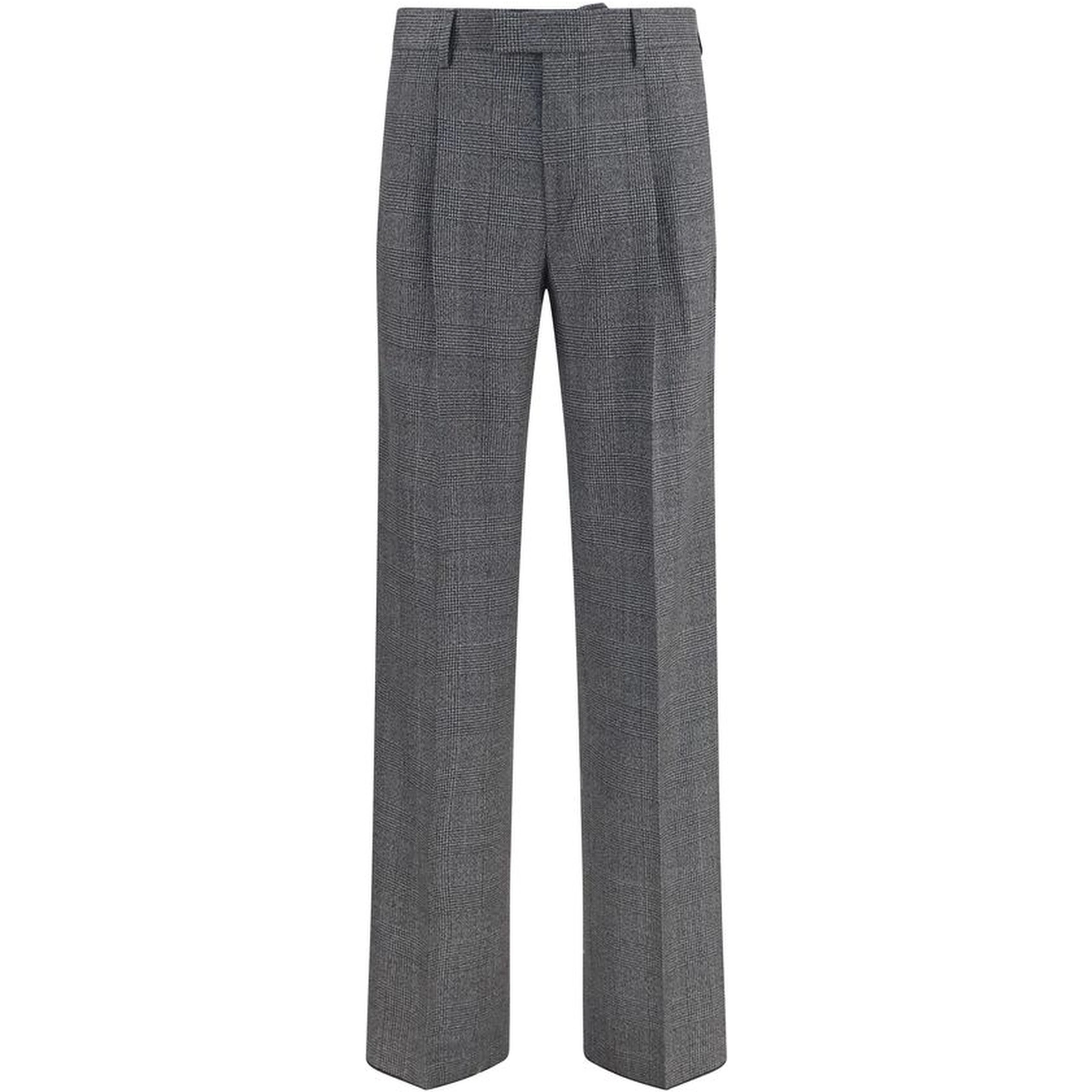Gray Polyester Dress Pants