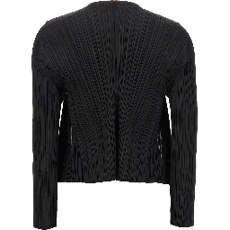 Black Polyester Cardigan