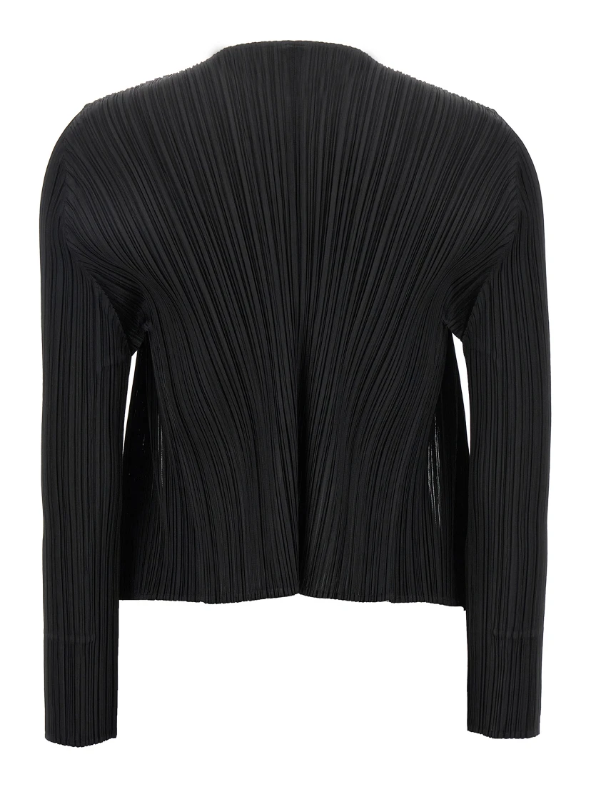 Black Polyester Cardigan