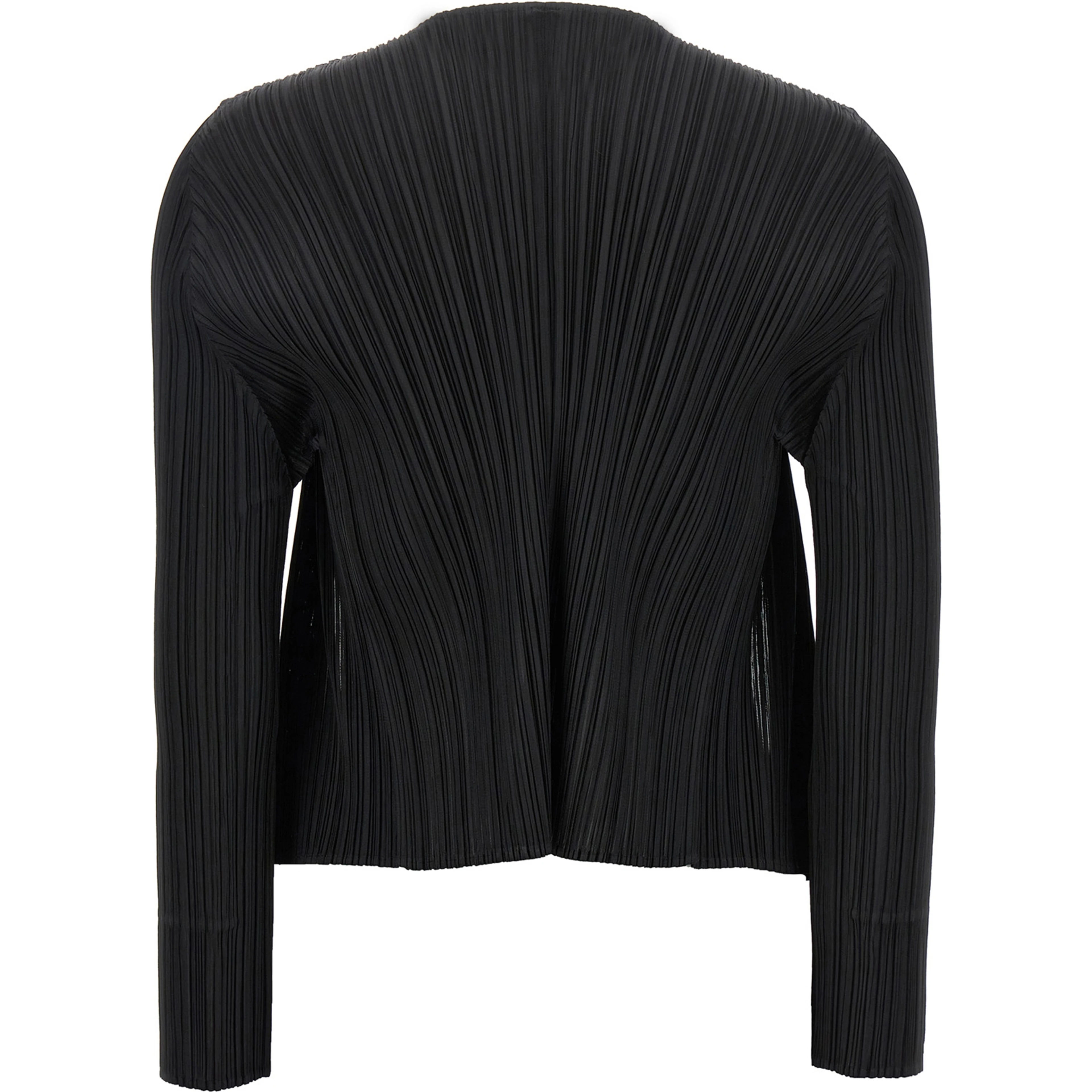 Black Polyester Cardigan