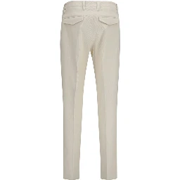 Beige Viscose Casual Pants