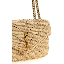 Beige Raffia Shoulder Bag