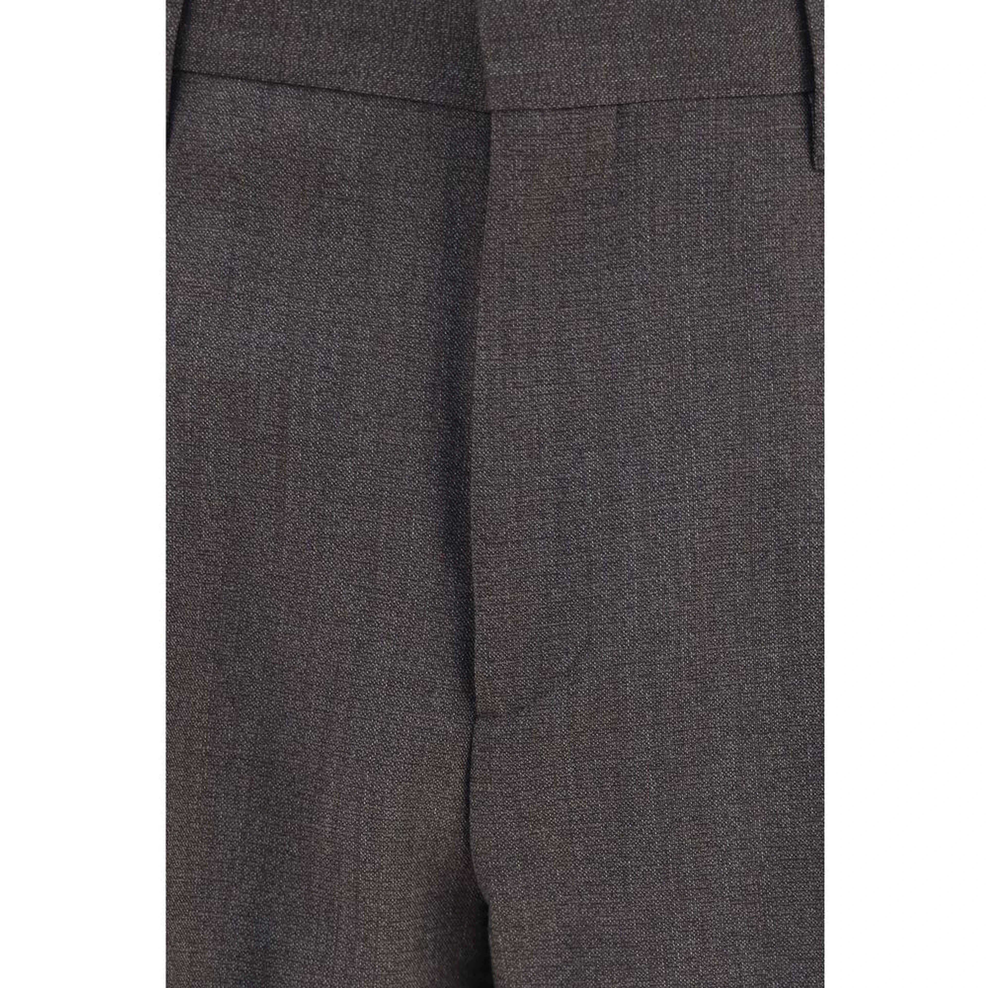 Gray Viscose Dress Pants