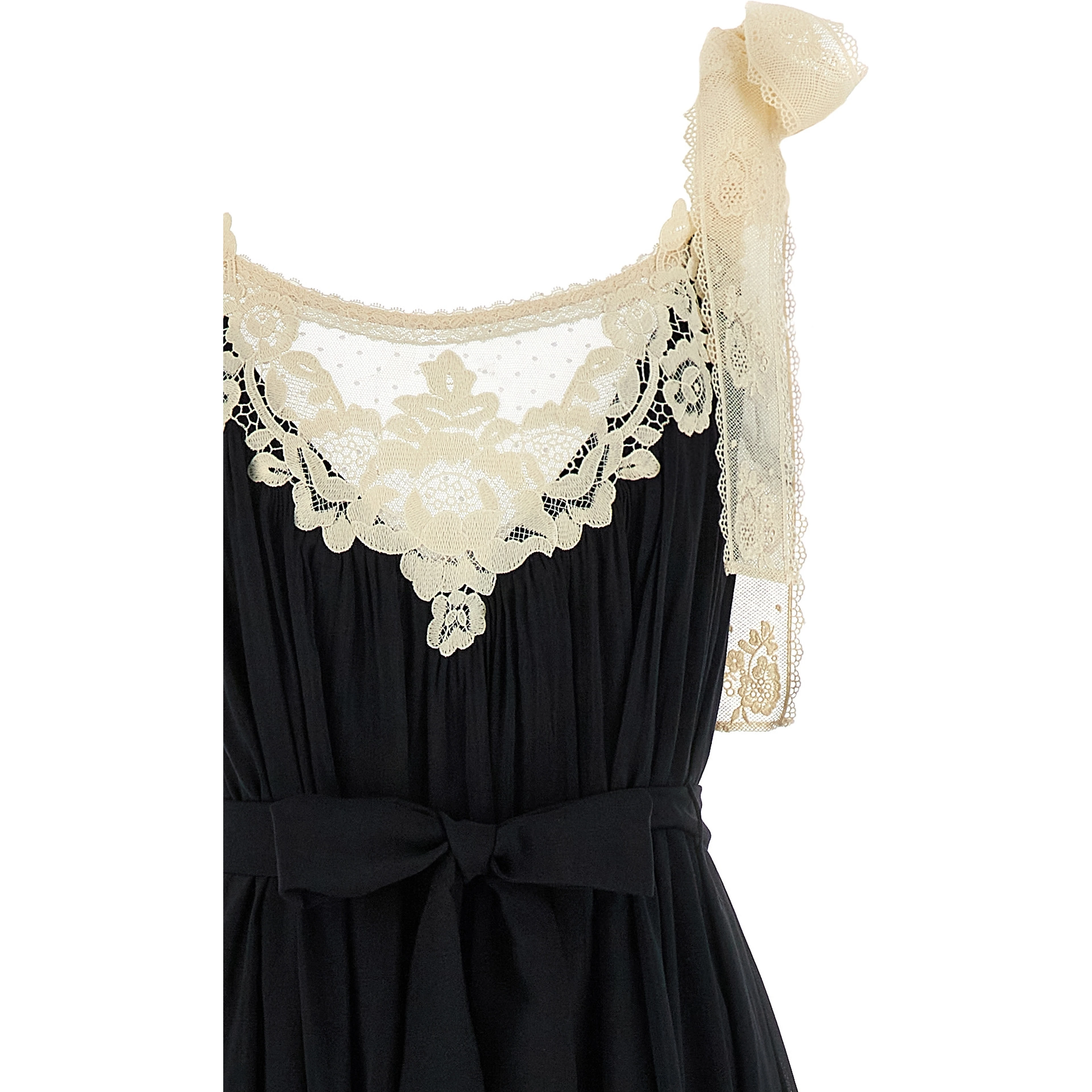 Bicolor Cotton Long Dress