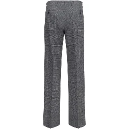 Gray Polyester Dress Pants