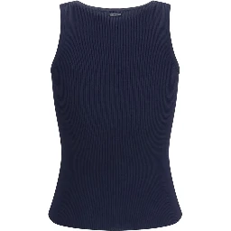 Blue Viscose Tank Tops