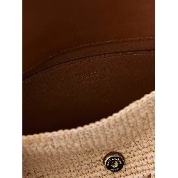 Beige Raffia Shoulder Bag