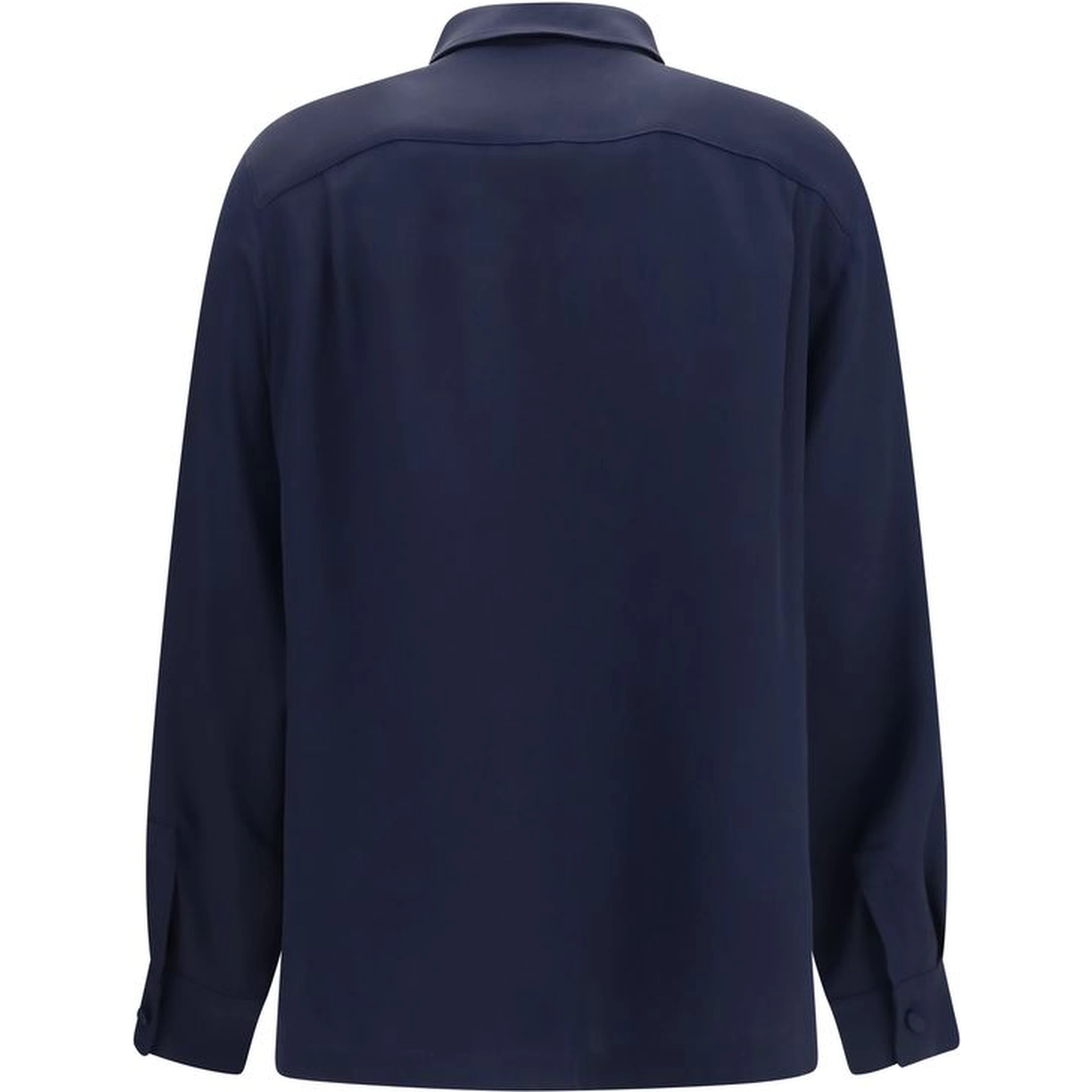 Blue Silk Shirt