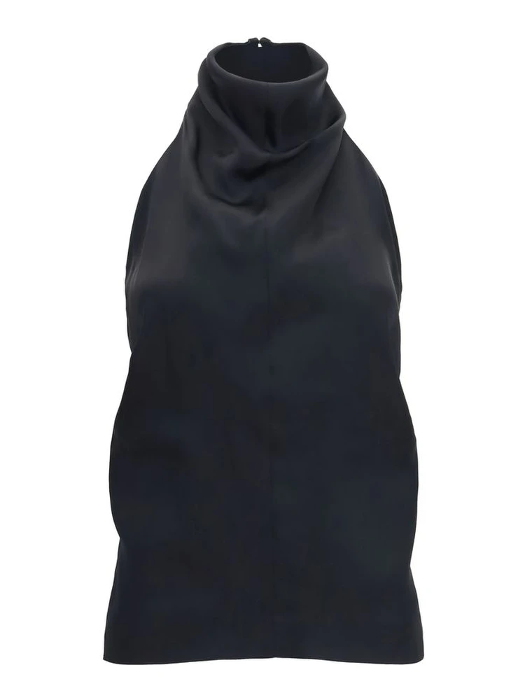 Black Acetate Blouse