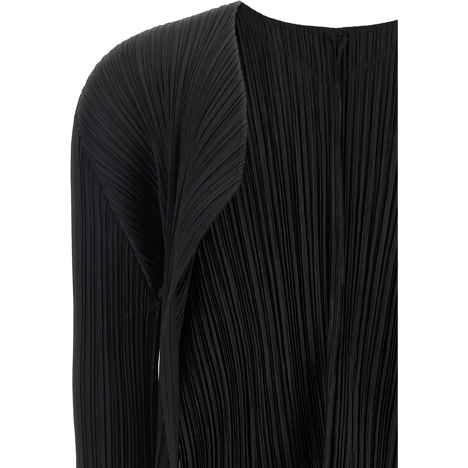 Black Polyester Cardigan