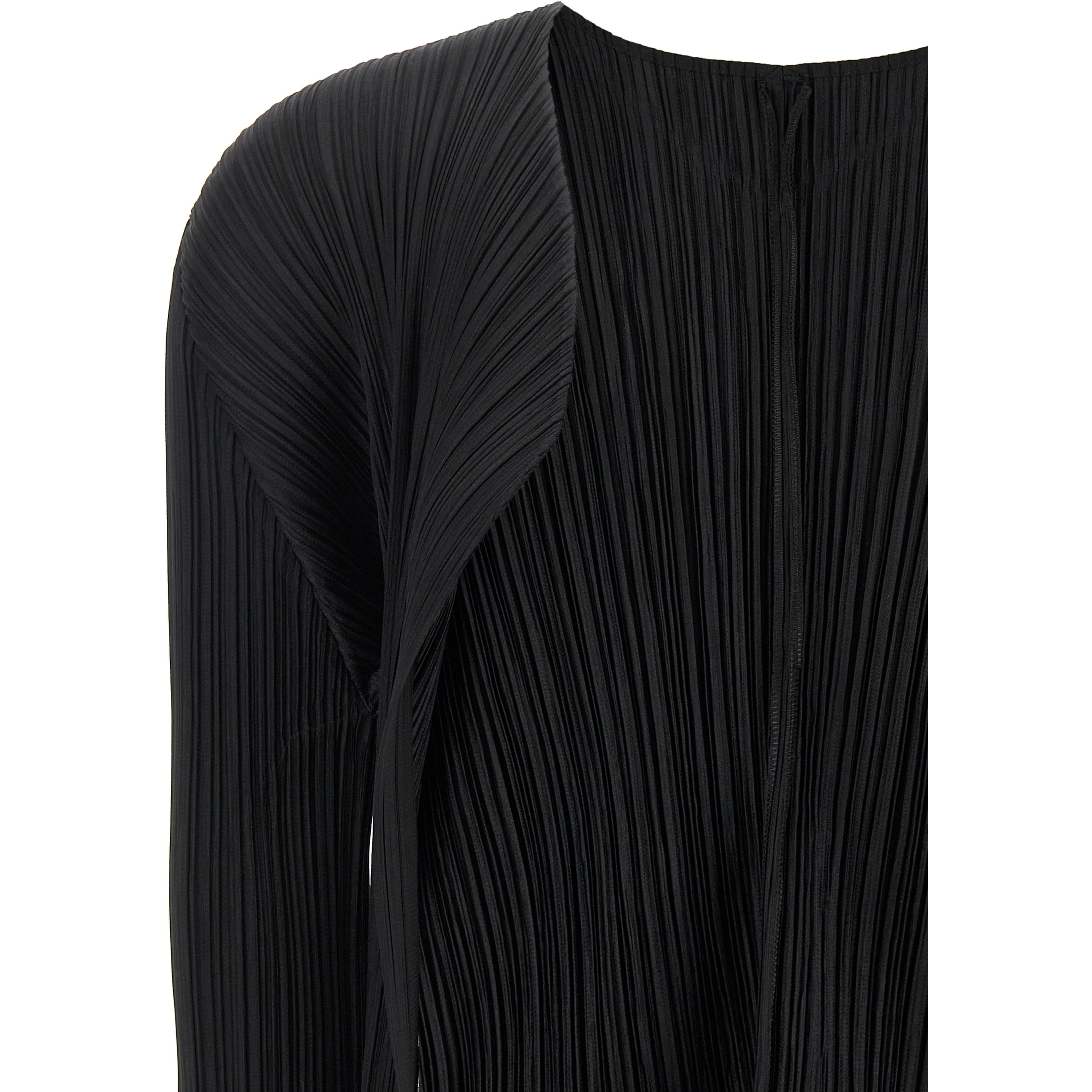 Black Polyester Cardigan