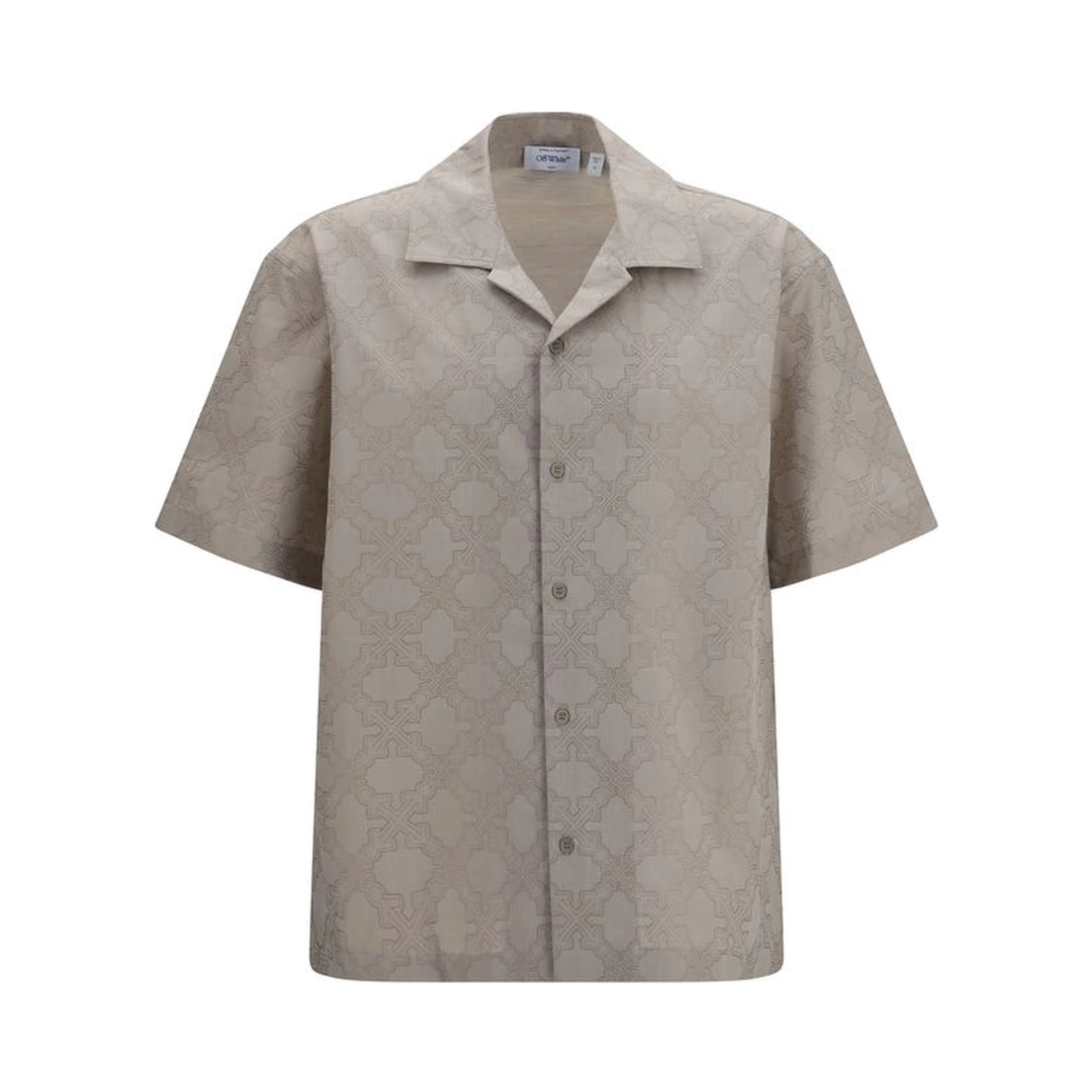 Beige Cotton Pattern Shirt