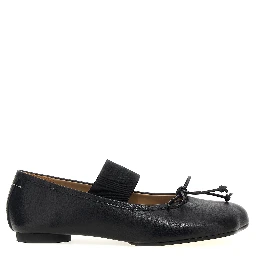 Black Leather Ballet Flats