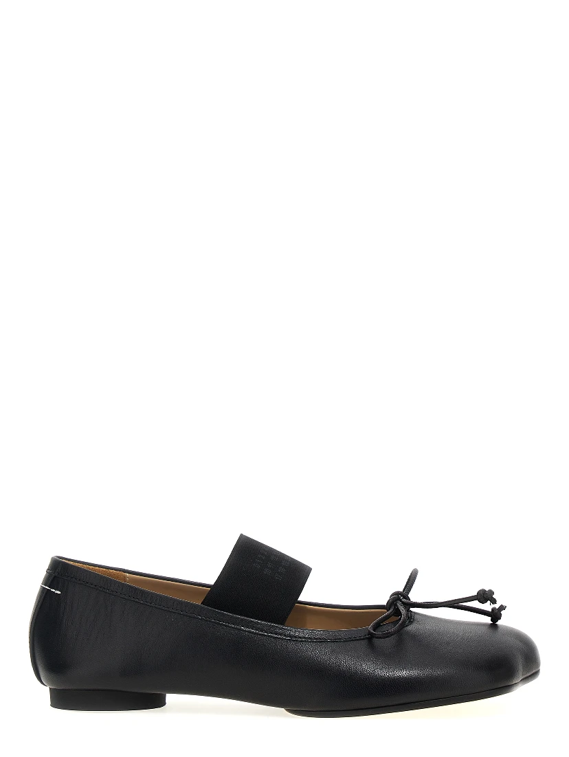 Black Leather Ballet Flats