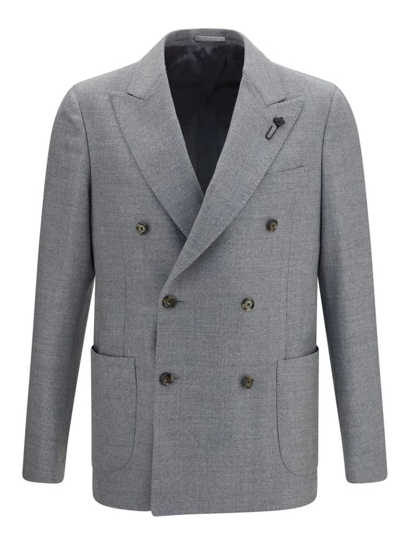 Gray Wool Oves Aries Full-Length Jacket