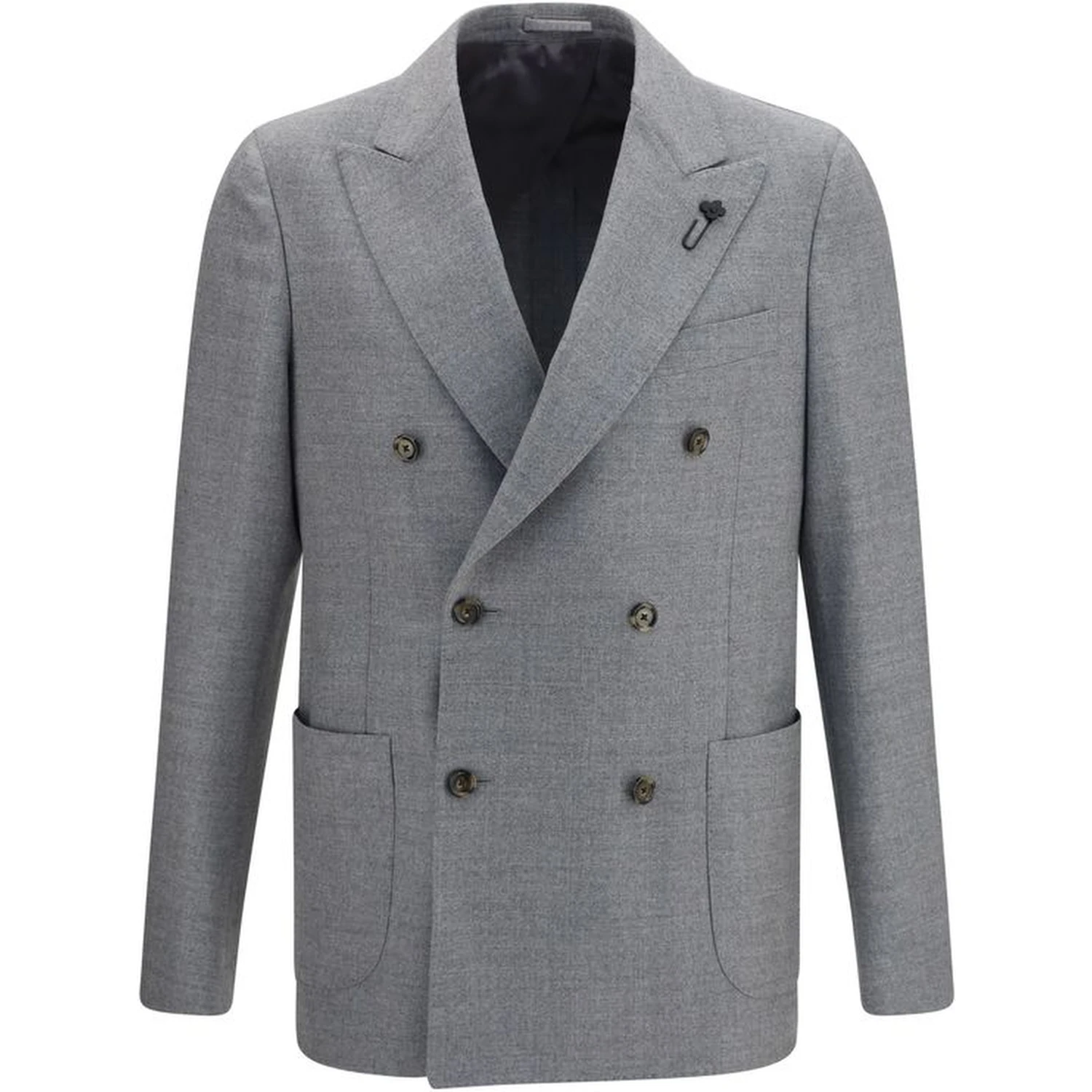Gray Wool Oves Aries Full-Length Jacket
