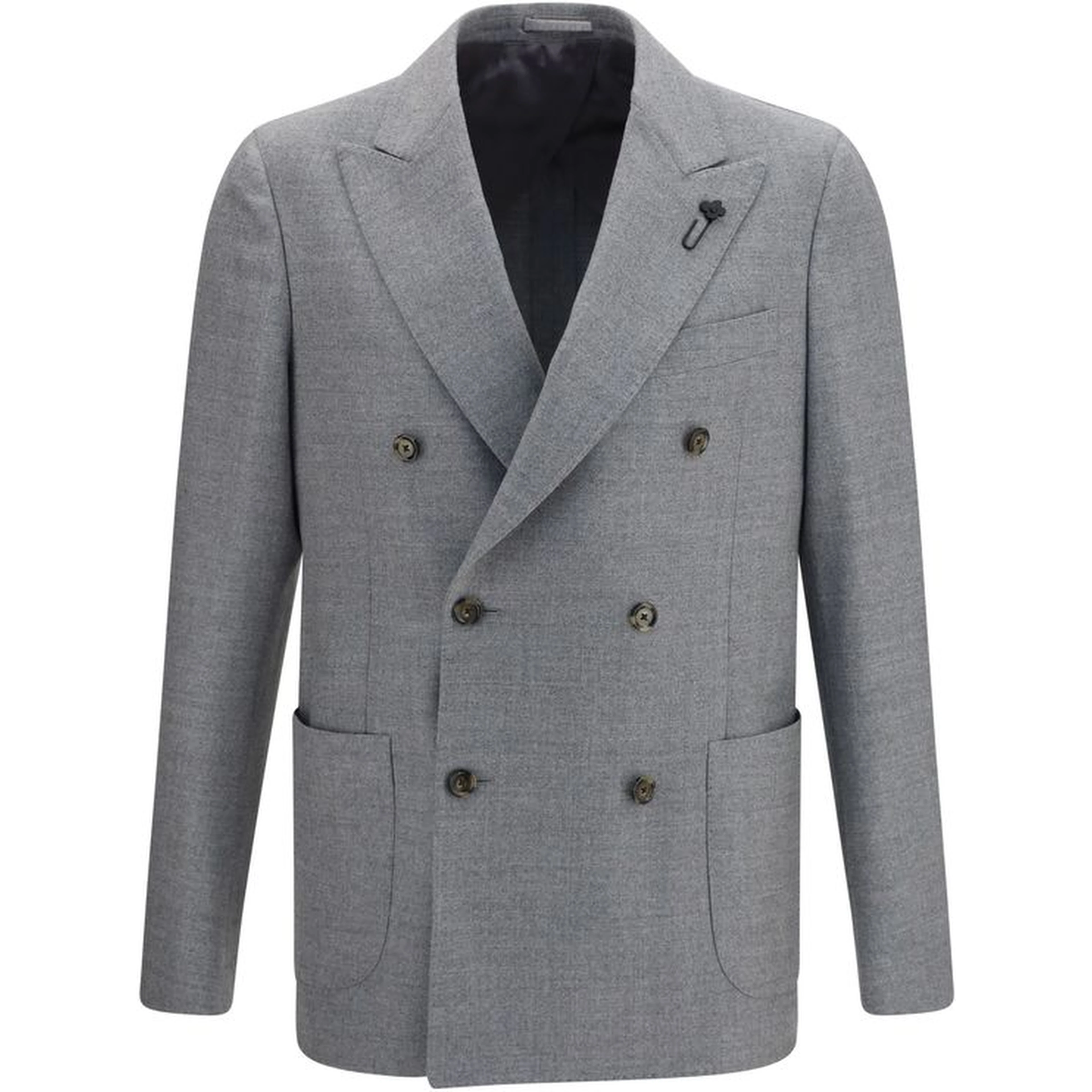 Gray Wool Oves Aries Full-Length Jacket