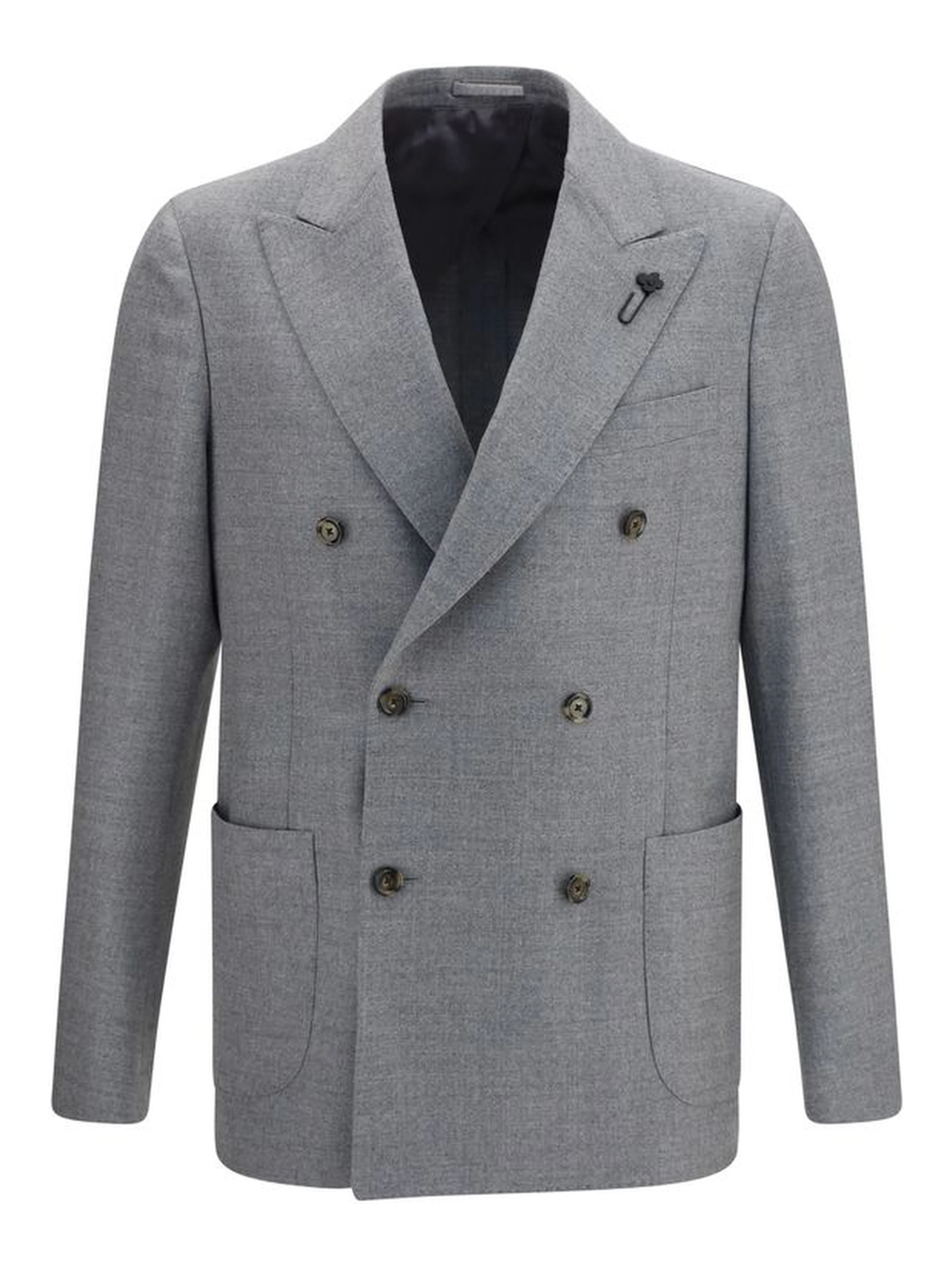 Gray Wool Oves Aries Full-Length Jacket