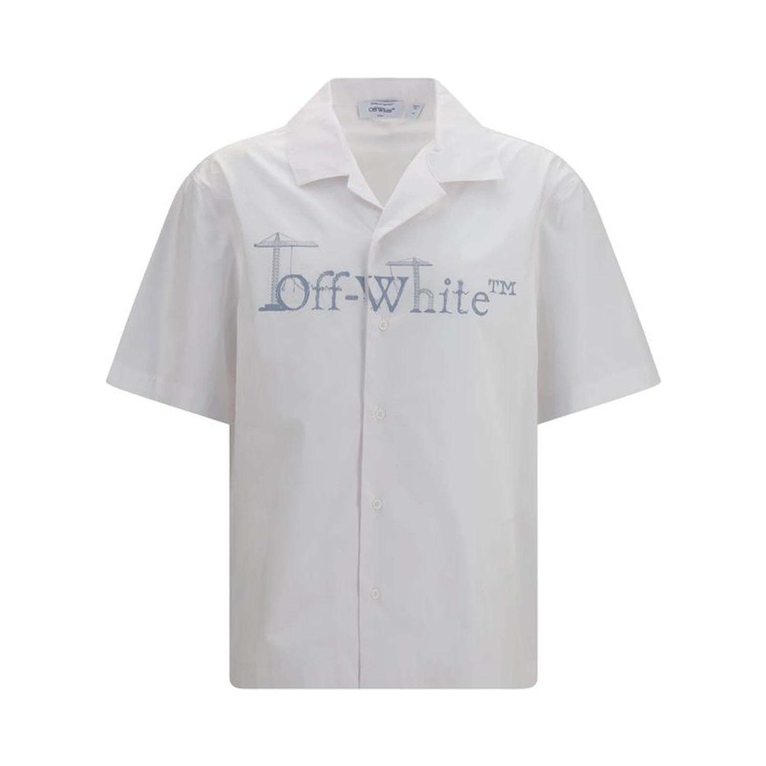 White Cotton Pattern Shirt