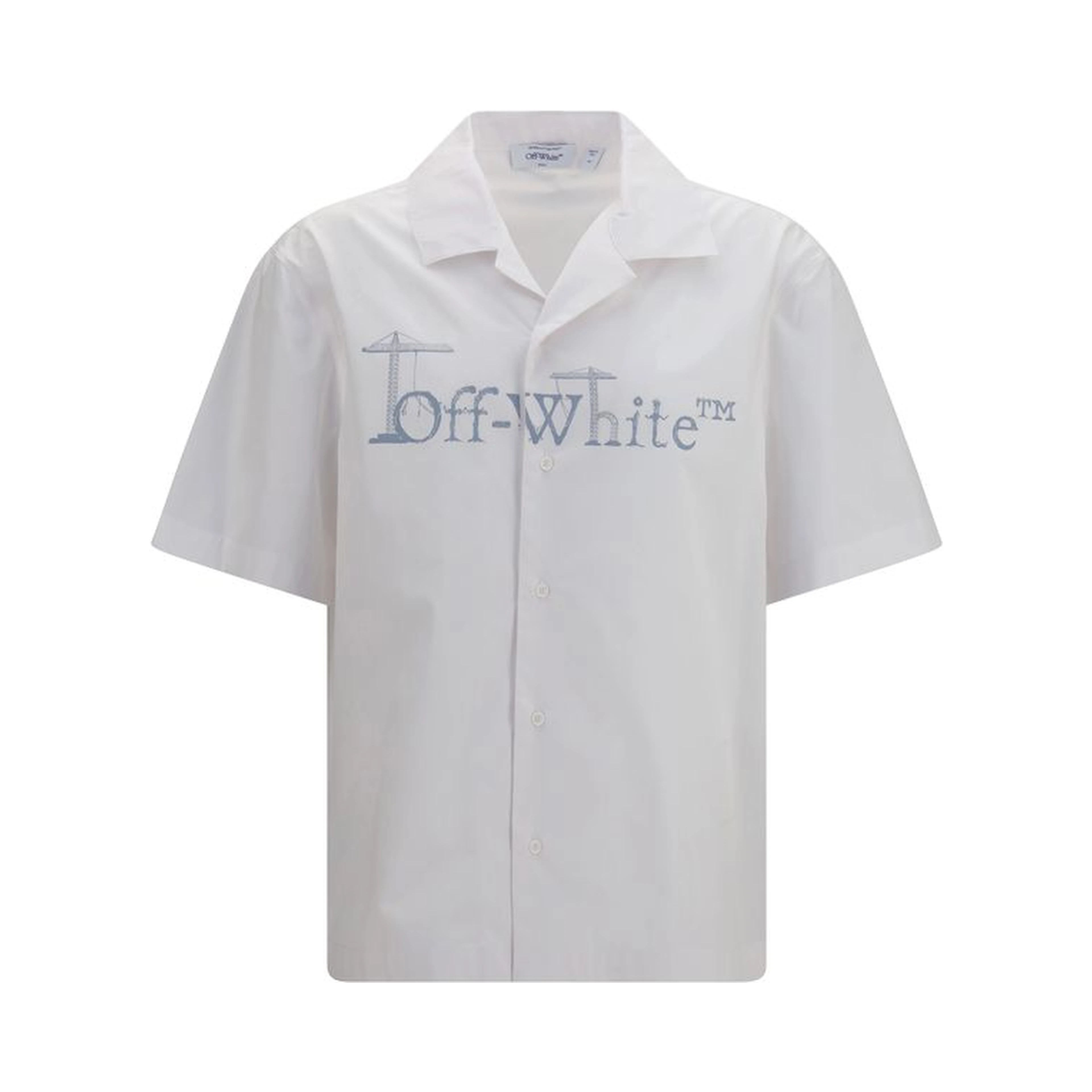 White Cotton Pattern Shirt