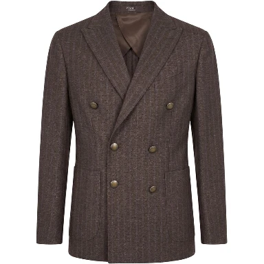 Brown Wool Men Jacket