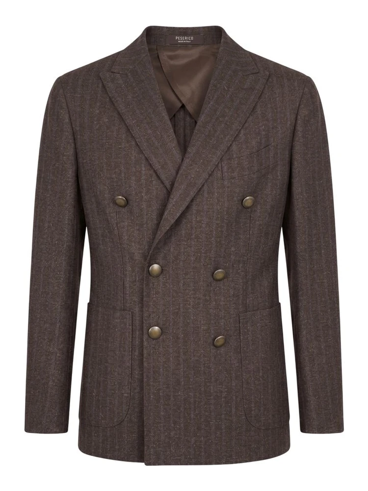 Brown Wool Men Jacket