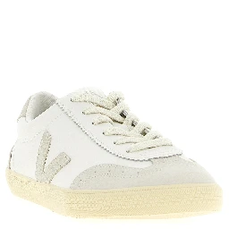 Beige Genuine Leather Low Top Sneakers