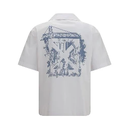 White Cotton Pattern Shirt