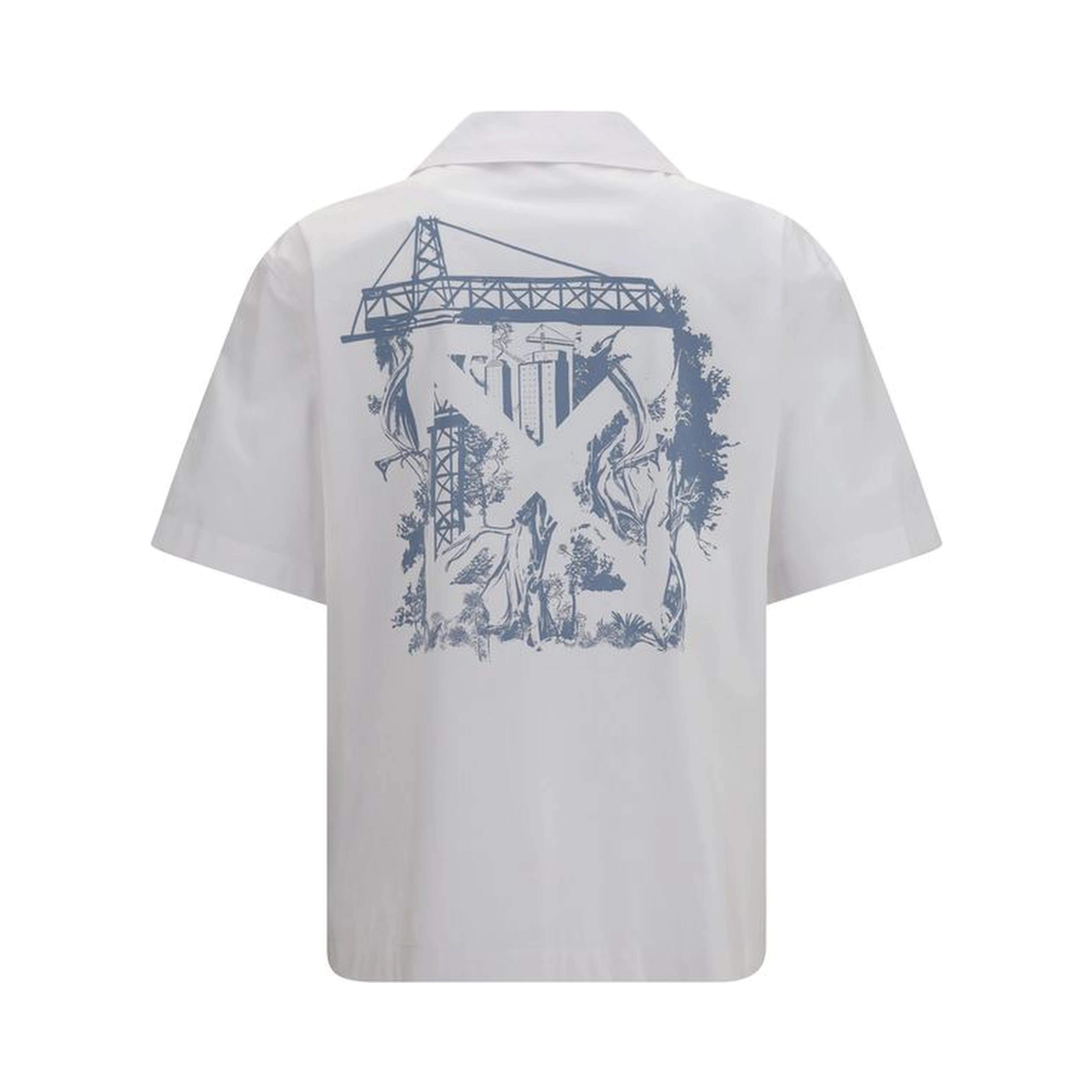 White Cotton Pattern Shirt