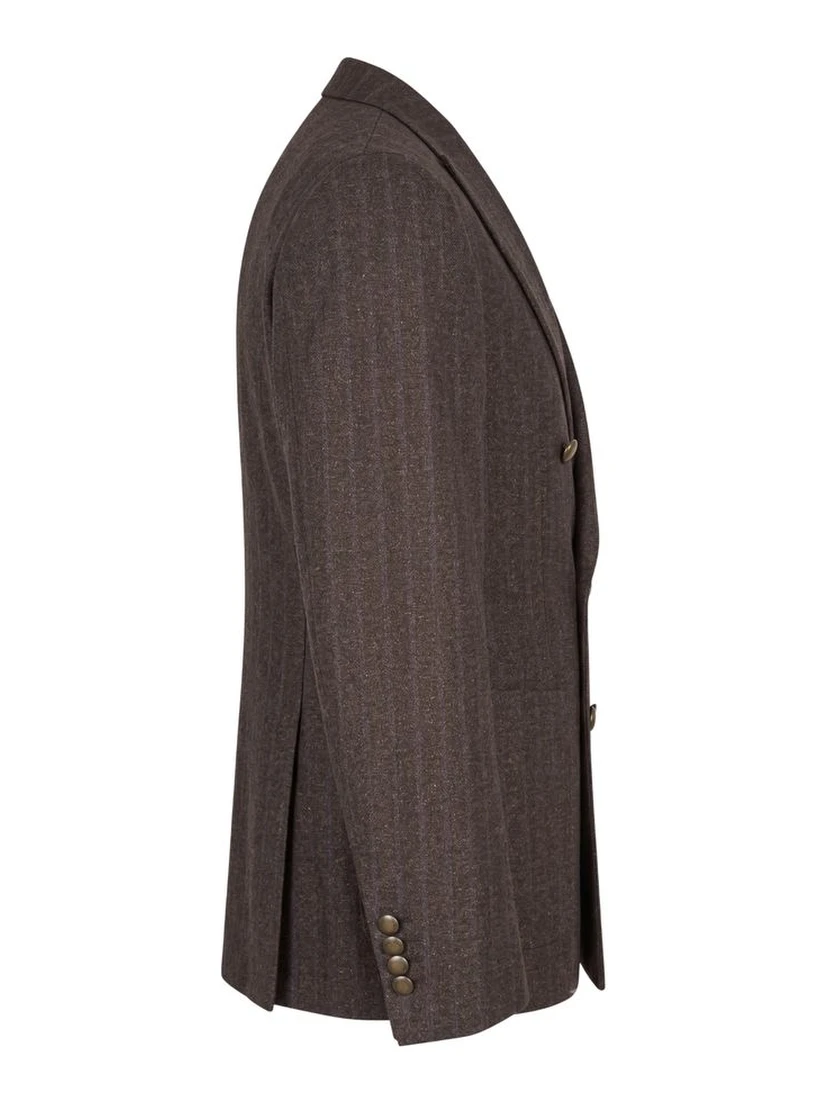 Brown Wool Men Jacket