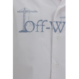 White Cotton Pattern Shirt