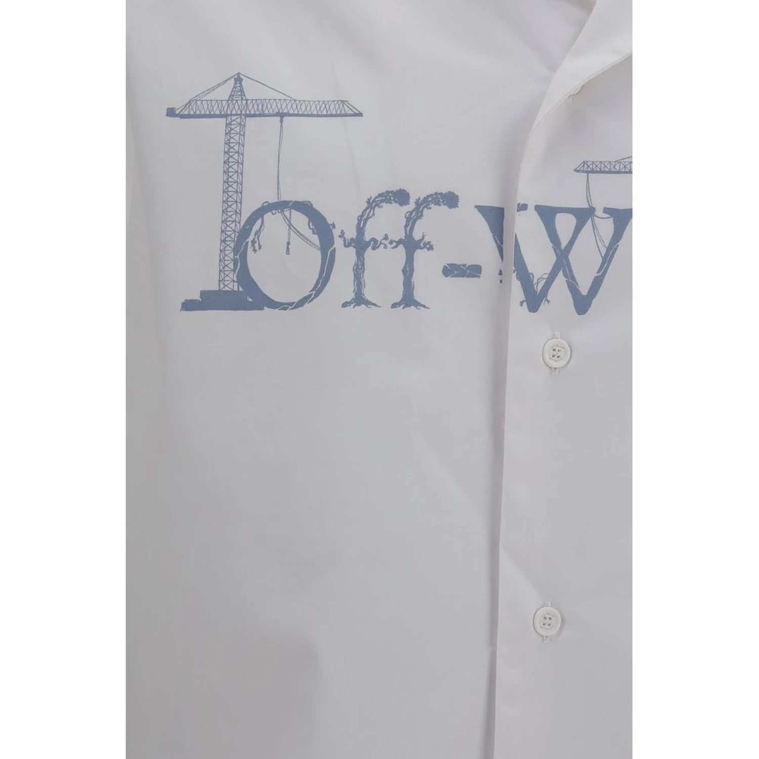 White Cotton Pattern Shirt