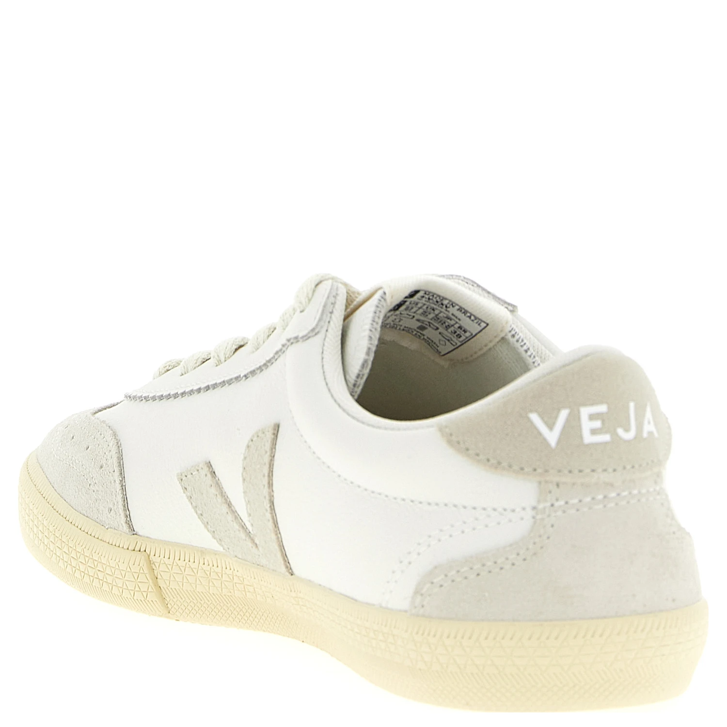 Beige Genuine Leather Low Top Sneakers