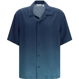 Blue Viscose Pattern Shirt