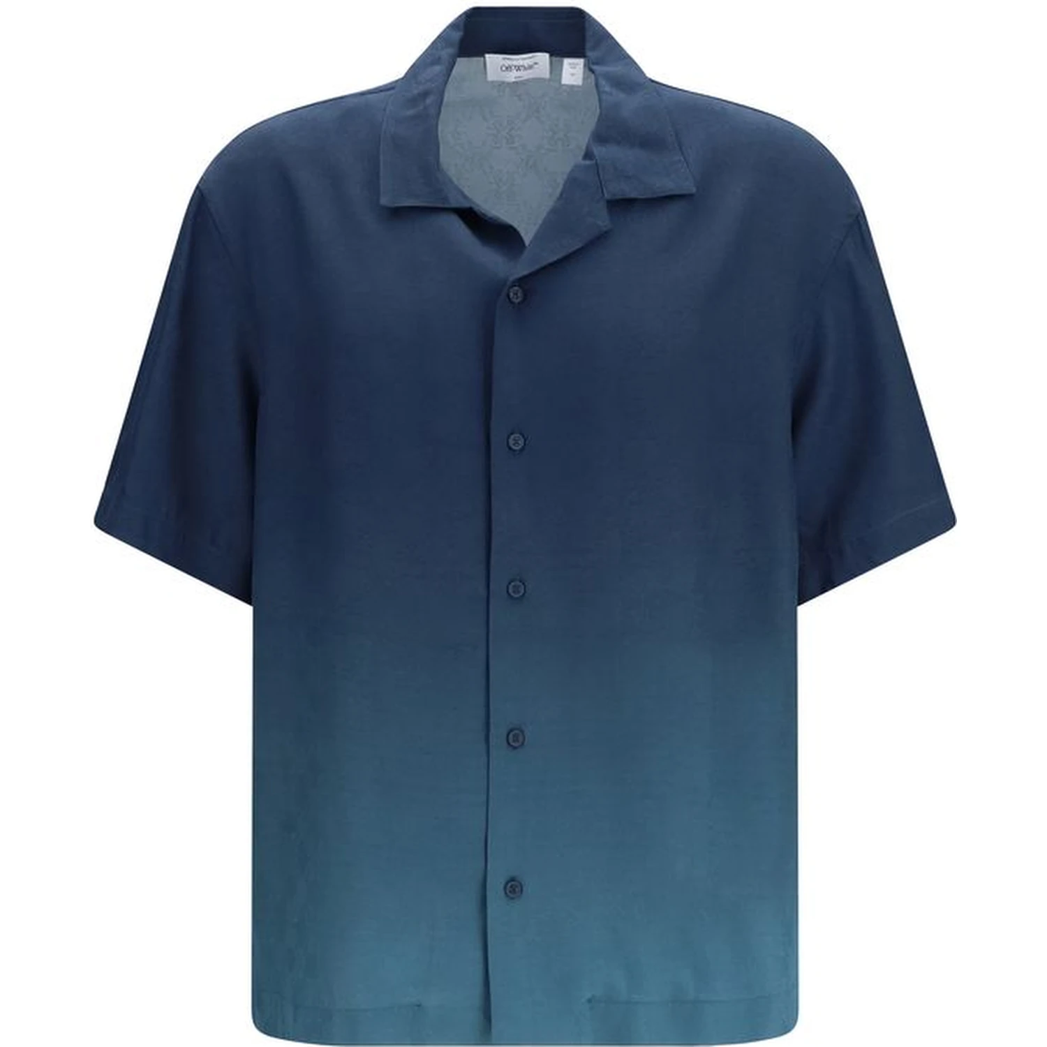 Blue Viscose Pattern Shirt