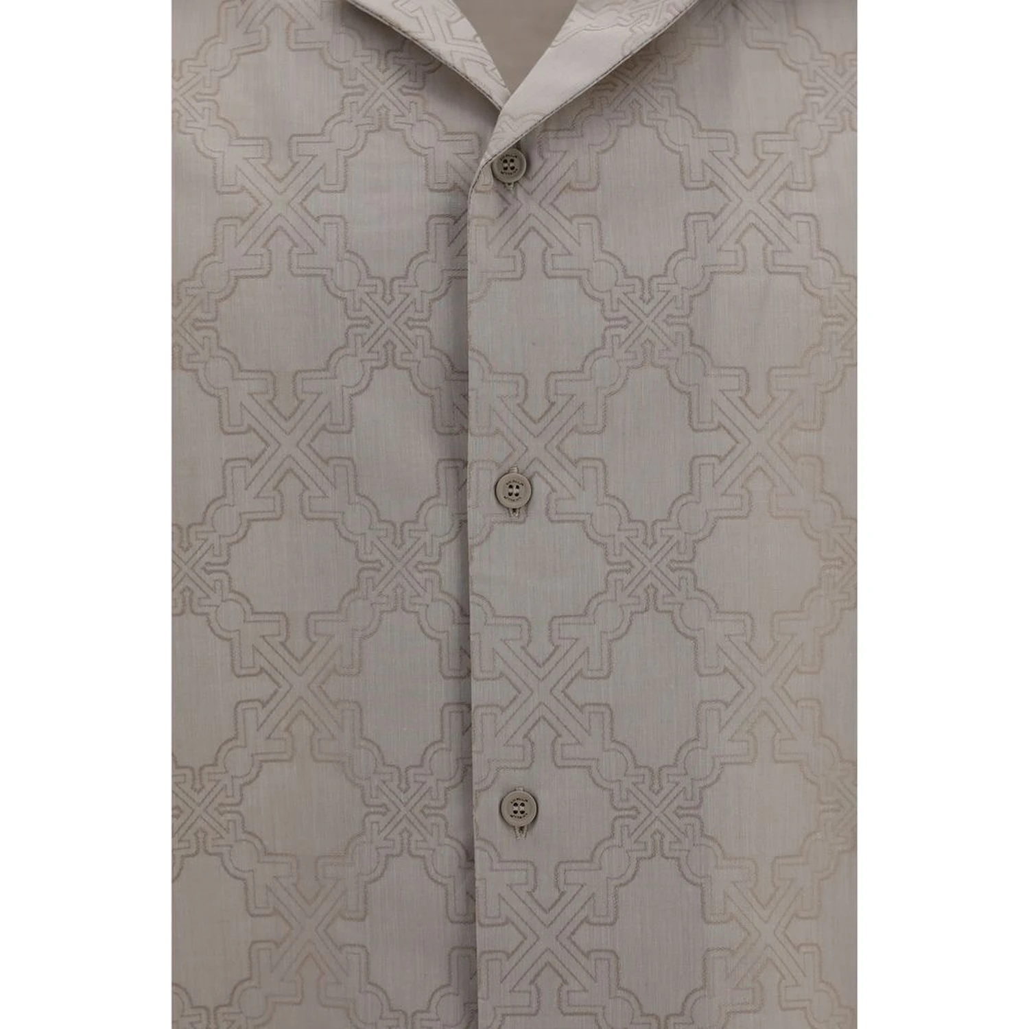 Beige Cotton Pattern Shirt