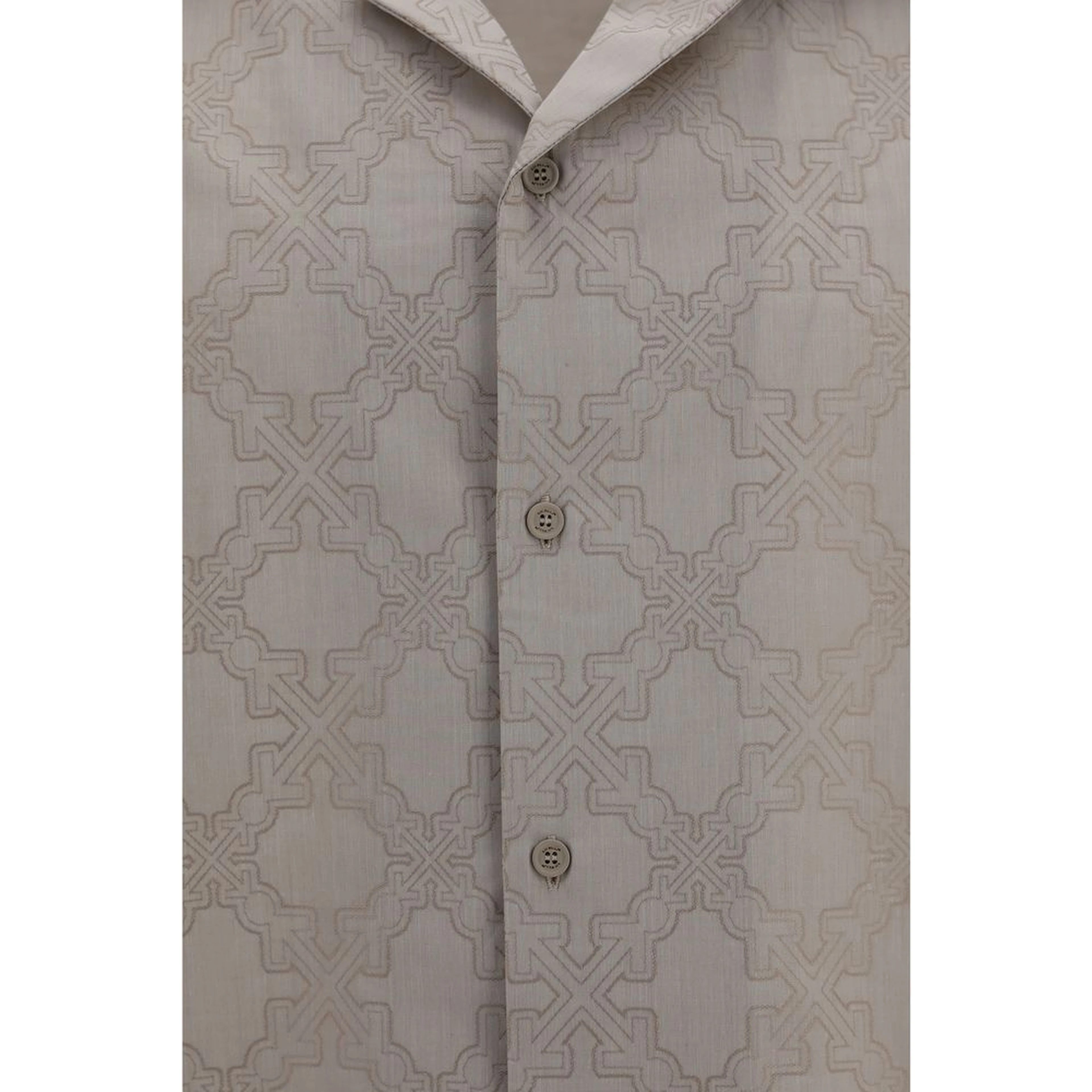 Beige Cotton Pattern Shirt