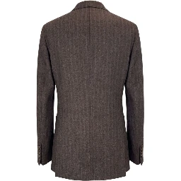 Brown Wool Men Jacket