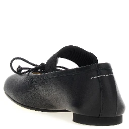Black Leather Ballet Flats