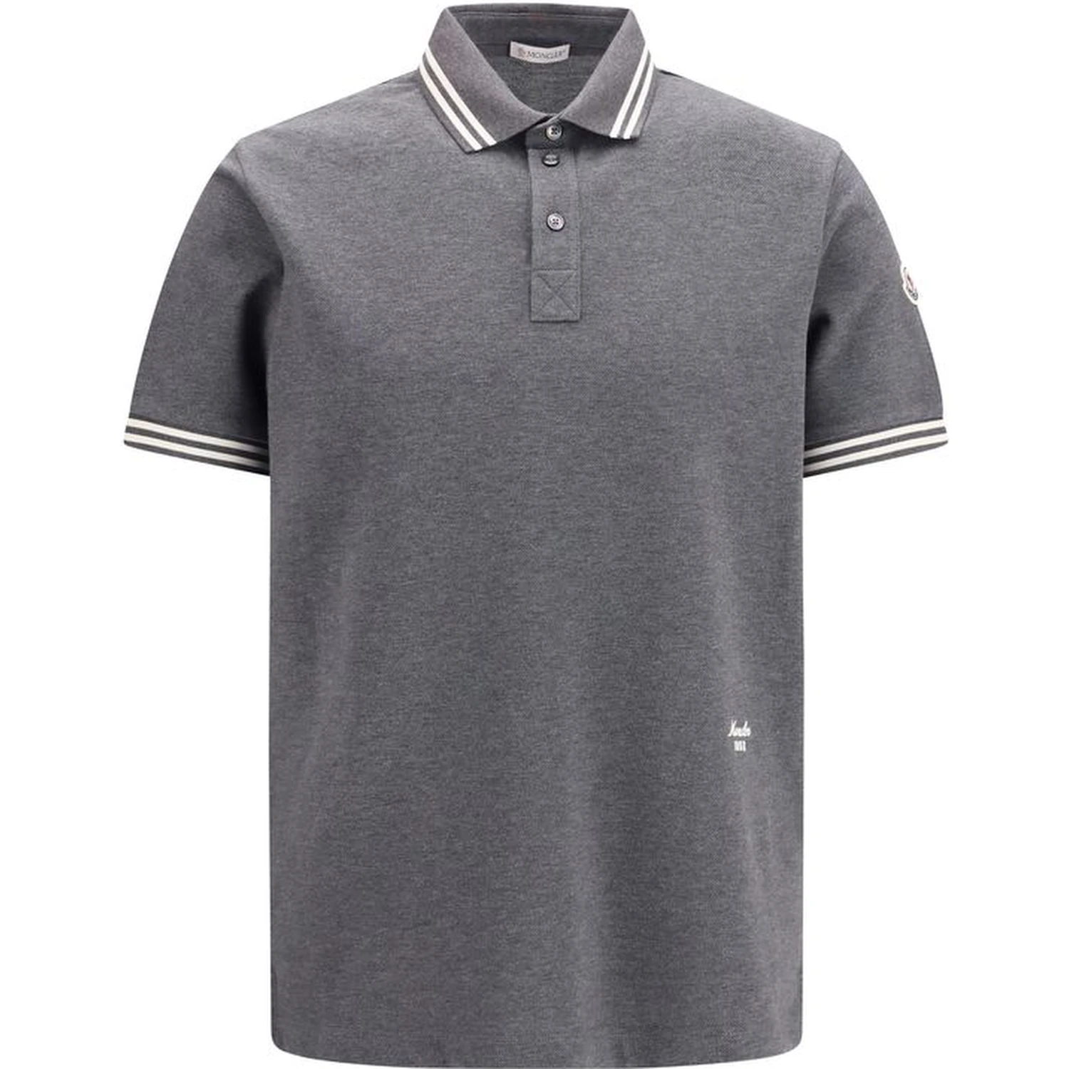 Gray Cotton Polo Shirt
