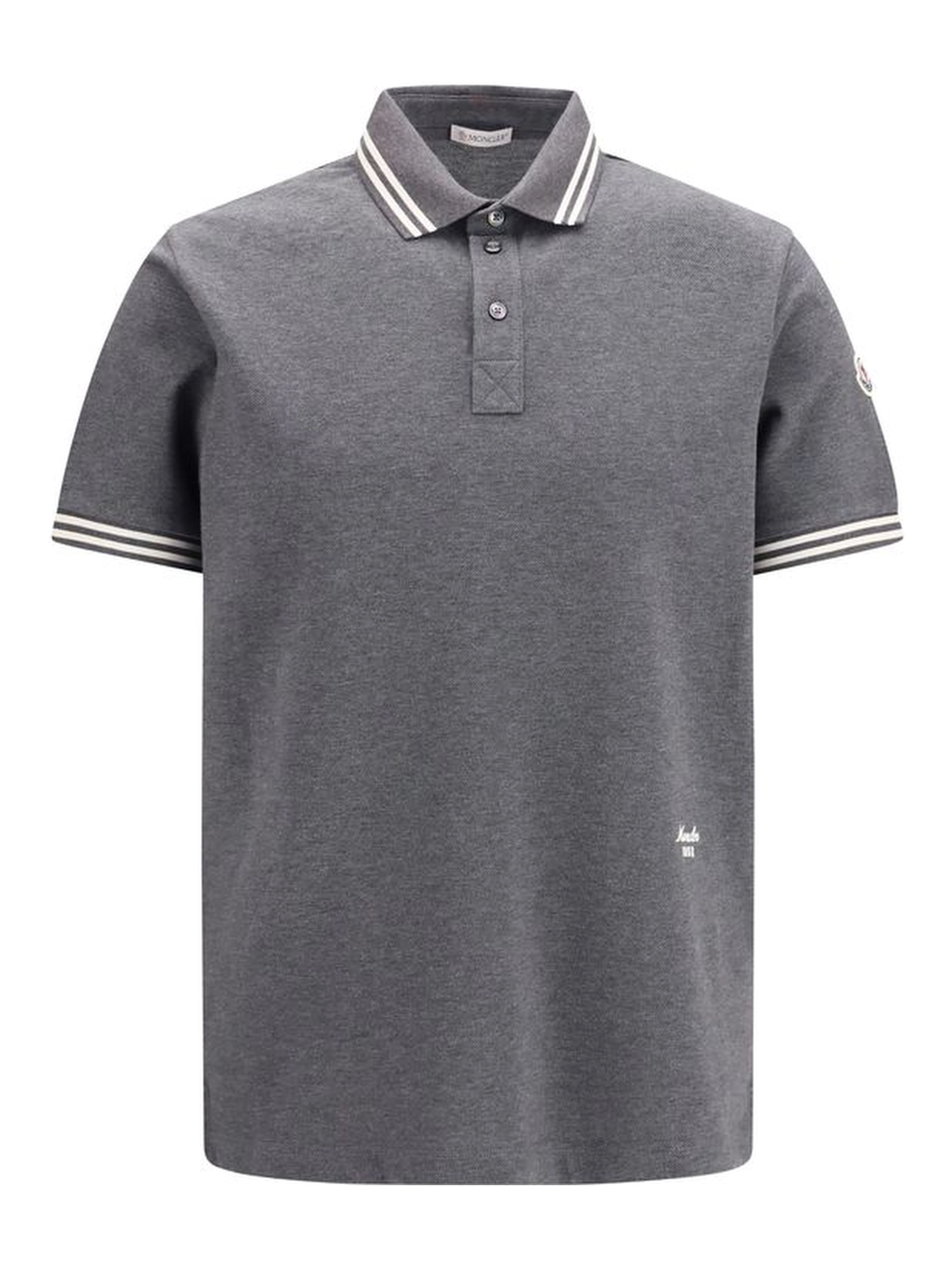 Gray Cotton Polo Shirt