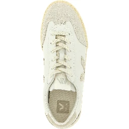 Beige Genuine Leather Low Top Sneakers