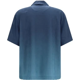 Blue Viscose Pattern Shirt