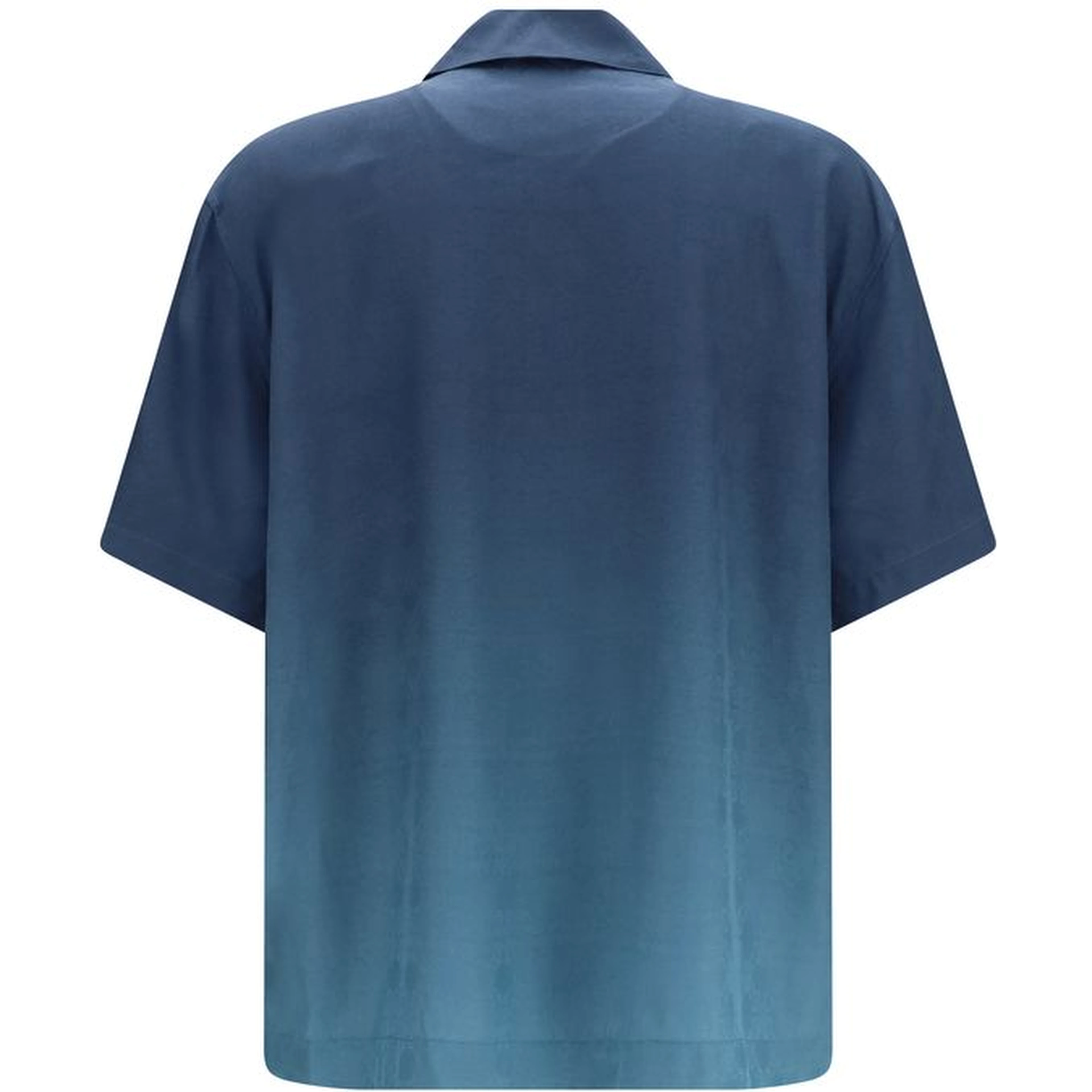 Blue Viscose Pattern Shirt